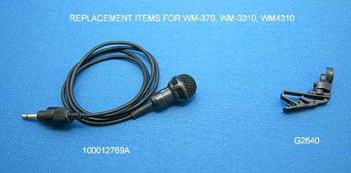 TOA replacement microphone for WM-370/3310/4310